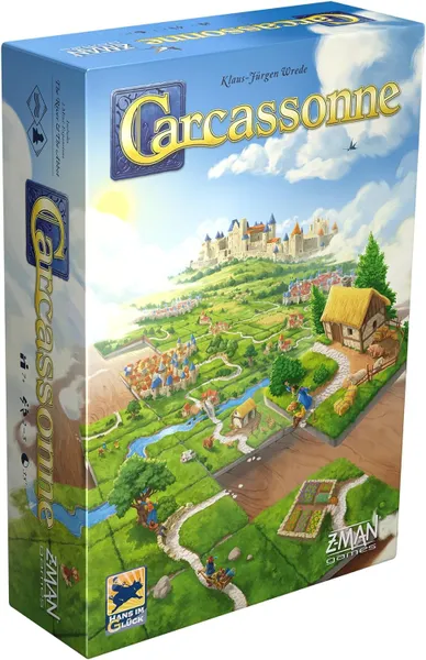 Carcassonne | Tile-Laying Medieval City Building Strategy Board Game | 2–5 Players | Ages 7+ | 30–45 Mins Playtime (Rent)