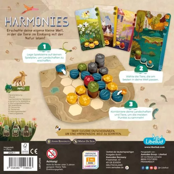 Harmonies | Nature-Themed Tile Placement & Pattern Building Strategy Board Game | 1–4 Players | Ages 10+ | 30–45 Mins Playtime (Rent)