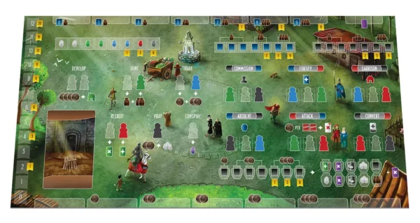 Paladins of the West Kingdom | Worker Placement & Engine Building Medieval Strategy Board Game | 1–4 Players | Ages 12+ | 90–120 Mins Playtime (Rent)