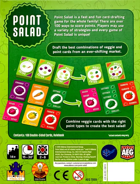 Point Salad | Card Drafting & Combo Building Strategy Card Game | 2–6 Players | Ages 8+ | 15–30 Mins Playtime (Rent)