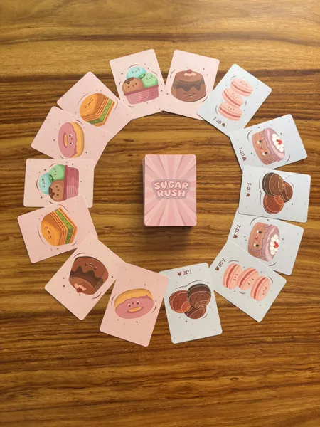 Sugar Rush | Fast-Paced Candy Themed Pattern Building Social Board Game | 3–10 Players | Ages 6+ | 15–20 Mins Playtime (Rent)