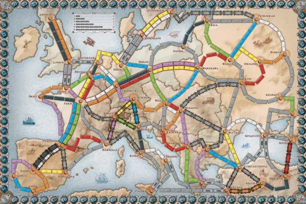 Ticket to Ride: Europe | Train Route Building & Set Collection Strategy Board Game | 2–5 Players | Ages 8+ | 30–60 Mins Playtime (Rent)