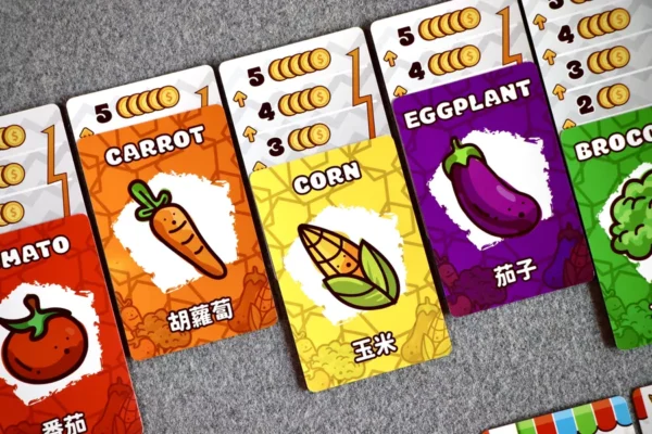 Vegetable Stock | Fast-Paced Stock Market Set Collection Family Card Game | 2–6 Players | Ages 6+ | 15–20 Mins Playtime (Rent)