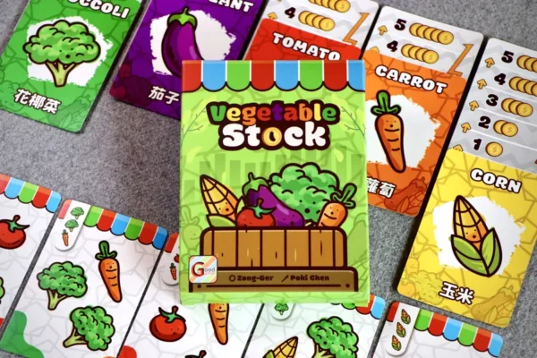 Vegetable Stock | Fast-Paced Stock Market Set Collection Family Card Game | 2–6 Players | Ages 6+ | 15–20 Mins Playtime (Rent)