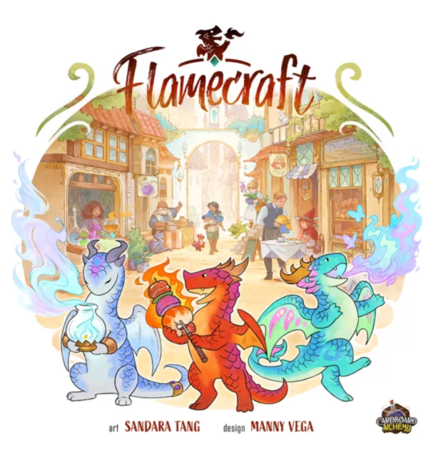 Flamecraft | Super Cute Dragon Placement & Engine-Building Fantasy Strategy Board Game | 1–5 Players | Ages 10+ | 60 Min Playtime (Rent)
