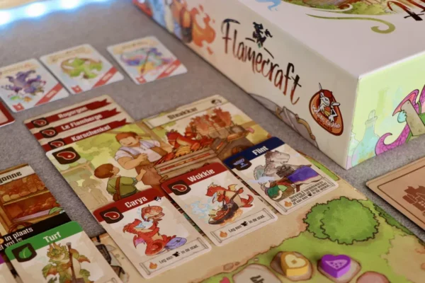 Flamecraft | Super Cute Dragon Placement & Engine-Building Fantasy Strategy Board Game | 1–5 Players | Ages 10+ | 60 Min Playtime (Rent)