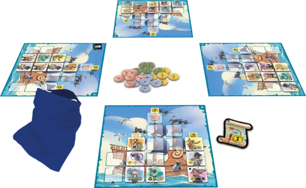 Captain Flip | Push-Your-Luck Tile Flipping Family Strategy Board Game | 2–5 Players | Ages 8+ | 20–30 Min Playtime (Rent)
