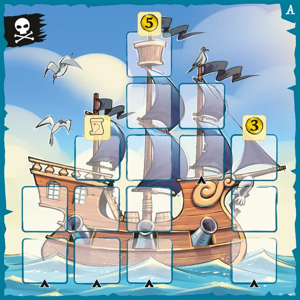 Captain Flip | Push-Your-Luck Tile Flipping Family Strategy Board Game | 2–5 Players | Ages 8+ | 20–30 Min Playtime (Rent)