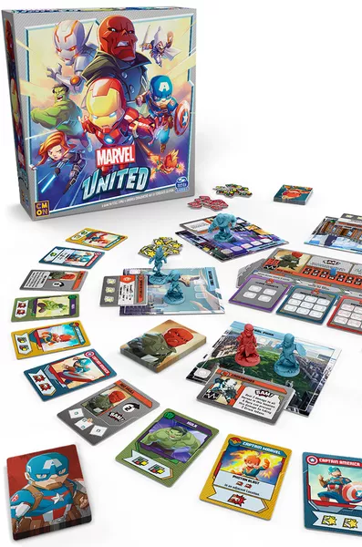 Marvel United | Cooperative Superhero Action & Hand Management Strategy Board Game | 1–4 Players | Ages 8+ | 30–40 Min Playtime (Rent)