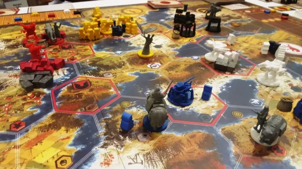 Scythe5 Scythe | Engine-Building, Area Control & Alternate History Strategy Board Game | 1–5 Players | Ages 14+ | 90–115 Min Playtime (Rent)