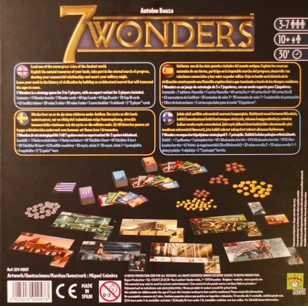 7 Wonders 2 7 Wonders | Civilization Building & Card Drafting Strategy Board Game | 3–7 Players | Ages 10+ | 30 Min Playtime (Rent)