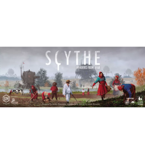 Scythe IFA 1 Scythe: Invaders from Afar | New Factions & Expanded Strategy Expansion for Scythe | 1–7 Players | Ages 14+ | 90–115 Min Playtime (Rent)