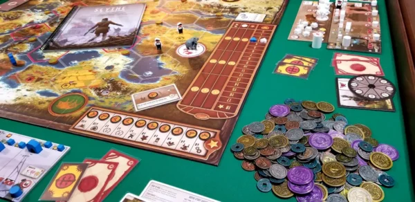 Scythe ROF2 Scythe: Rise of Fenris | Campaign-Driven Expansion with New Modules & Strategic Twists | 1–5 Players | Ages 14+ | 90–120 Min Playtime (Rent)