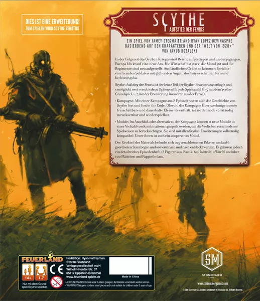 Scythe ROF3 Scythe: Rise of Fenris | Campaign-Driven Expansion with New Modules & Strategic Twists | 1–5 Players | Ages 14+ | 90–120 Min Playtime (Rent)
