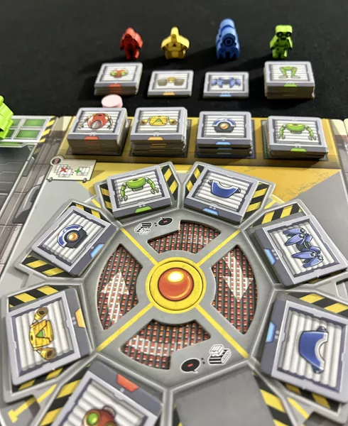 Bot Factory | Robot Manufacturing & Worker Placement Strategy Board Game | 1–4 Players | Ages 14+ | 30–60 Min Playtime (Rent)