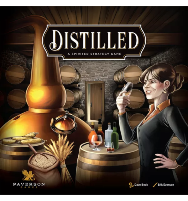Distilled | Craft Spirits Production & Economic Management Strategy Board Game | 1–5 Players | Ages 14+ | 90–150 Min Playtime (Rent)