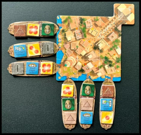 Imhotep: The Duel | Tactical Tile Placement & Ancient Egyptian Strategy Board Game for Two Players | 2 Players | Ages 10+ | 30 Min Playtime (Rent)