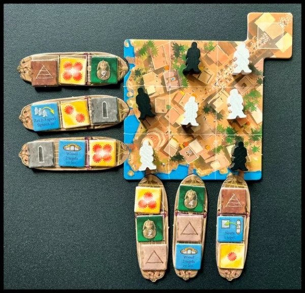 Imhotep: The Duel | Tactical Tile Placement & Ancient Egyptian Strategy Board Game for Two Players | 2 Players | Ages 10+ | 30 Min Playtime (Rent)