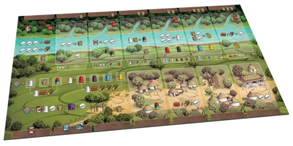 Legacy of Yu | Solo Campaign-Based Canal Building Strategy Board Game | 1 Player | Ages 12+ | 60–90 Min Playtime (Rent)