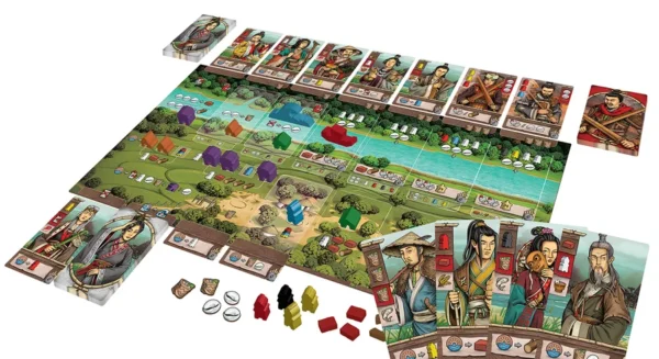 Legacy of Yu | Solo Campaign-Based Canal Building Strategy Board Game | 1 Player | Ages 12+ | 60–90 Min Playtime (Rent)