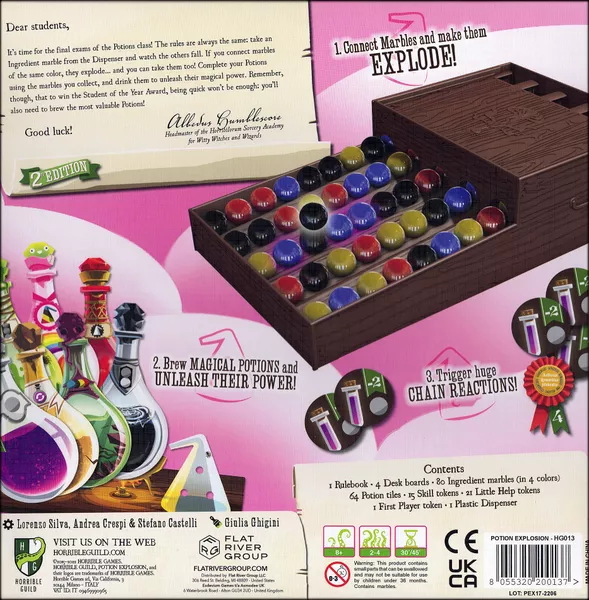 Potion Explosion | Marble Drafting & Potion Brewing Puzzle Strategy Board Game | 2–4 Players | Ages 8+ | 30–45 Min Playtime (Rent)