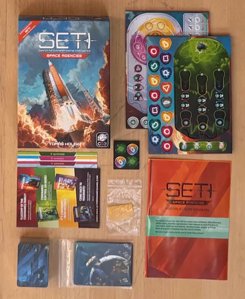 SETI: Space Agencies Expansion | Asymmetric Space Agencies, New Aliens & Strategic Expansion for SETI | 1–4 Players | Ages 14+ | 40–160 Min Playtime (Rent)