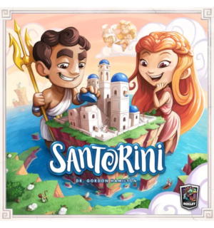 Santorini | Mythology-Themed Abstract Strategy Board Game with Simple Rules | 2–4 Players | Ages 8+ | 20 Min Playtime (Rent)