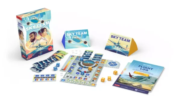 Sky Team | Cooperative Two-Player Aviation Landing Strategy Board Game | 2 Players | Ages 12+ | 20–30 Min Playtime (Rent)