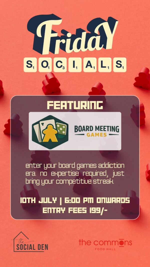 Friday Socials with Social Den & BoardMeeting.in - Entry Tickets