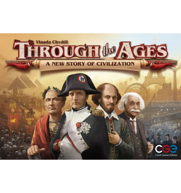 Through the Ages: A New Story of Civilization | Civilization Building & Card-Driven Engine-Building Epic Strategy Board Game | 2–4 Players | Ages 14+ | 120–180 Min Playtime (Rent)