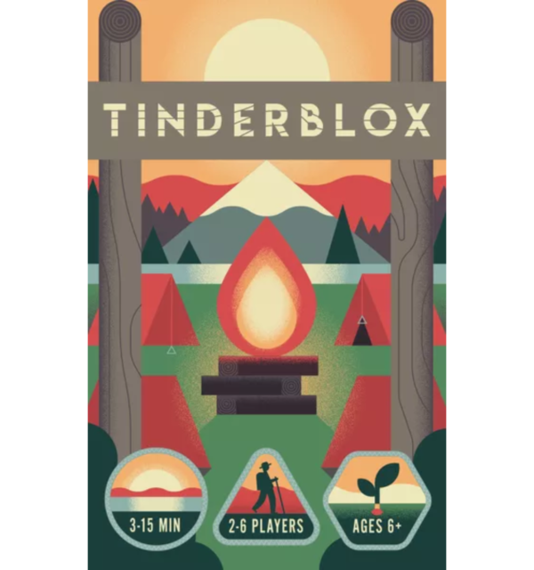 Tinderblox | Dexterity & Campfire Building Family Party Game | 2–6 Players | Ages 6+ | 3–15 Min Playtime (Rent)