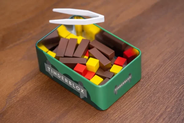 Tinderblox | Dexterity & Campfire Building Family Party Game | 2–6 Players | Ages 6+ | 3–15 Min Playtime (Rent)