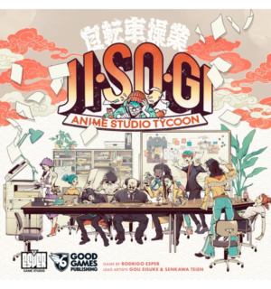 Jisogi Anime Studio Tycoon | Anime Themed Tactical Worker Placement & Set Collection Strategy Card Game | 1–4 Players | Ages 12+ | 90–120 Min Playtime (Rent)