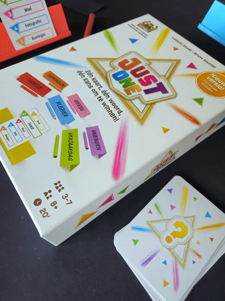 Just One 2025 3 Just One (2025 Refresh) | Cooperative Word Guessing & Creative Clue Giving Party Game | 3–7 Players | Ages 8+ | 20 Min Playtime (Rent)