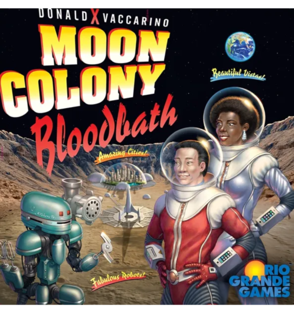 Moon Colony Bloodbath | Simultaneous Play, Engine Building and Losing Tableau Card Game | 1–5 Players | Ages 14+ | 45–90 Min Playtime (Rent)