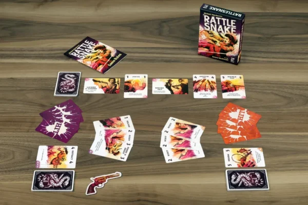 Rattlesnake | 2 Player Hand Management and Bluffing Card Game | 2 Players | Ages 14+ | 15 Min Playtime (Rent)