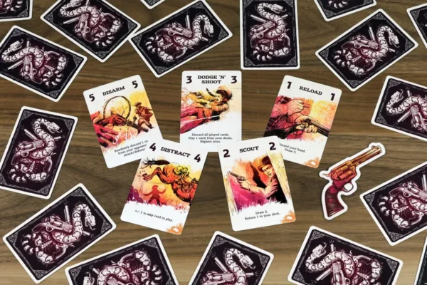 Rattlesnake | 2 Player Hand Management and Bluffing Card Game | 2 Players | Ages 14+ | 15 Min Playtime (Rent)