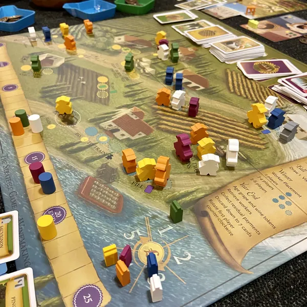 Viticulture 3 Viticulture: Essential Edition | Vineyard Development & Worker Placement Wine-Making Strategy Board Game | 1–6 Players | Ages 13+ | 45–90 Min Playtime (Rent)
