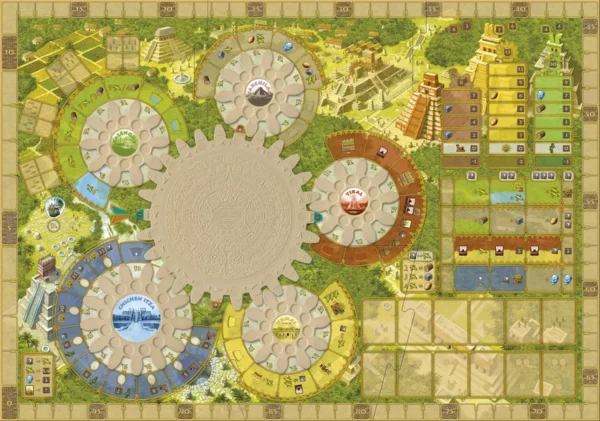 Tzolkin 2 Tzolk'in: The Mayan Calendar | Worker Placement & Resource Management Civilization Strategy Board Game | 2–4 Players | Ages 13+ | 90–120 Min Playtime (Rent)